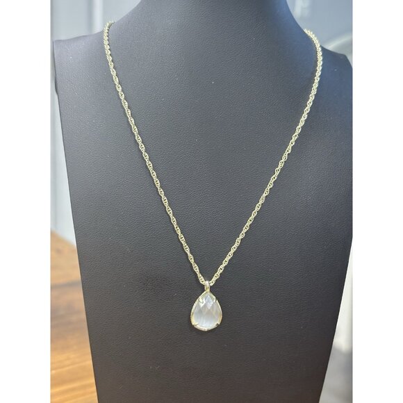 Kendra Scott Kiri Necklace In Gold Gray Slate Stone - Picture 3 of 6